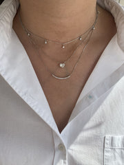 Heart Diamond Necklace 0.9ct - HIBA JABER