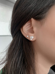 Heart Diamond Stud Earring - HIBA JABER