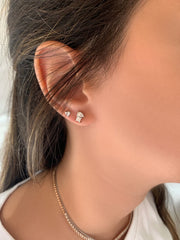 Heart Diamond Stud Earring - HIBA JABER