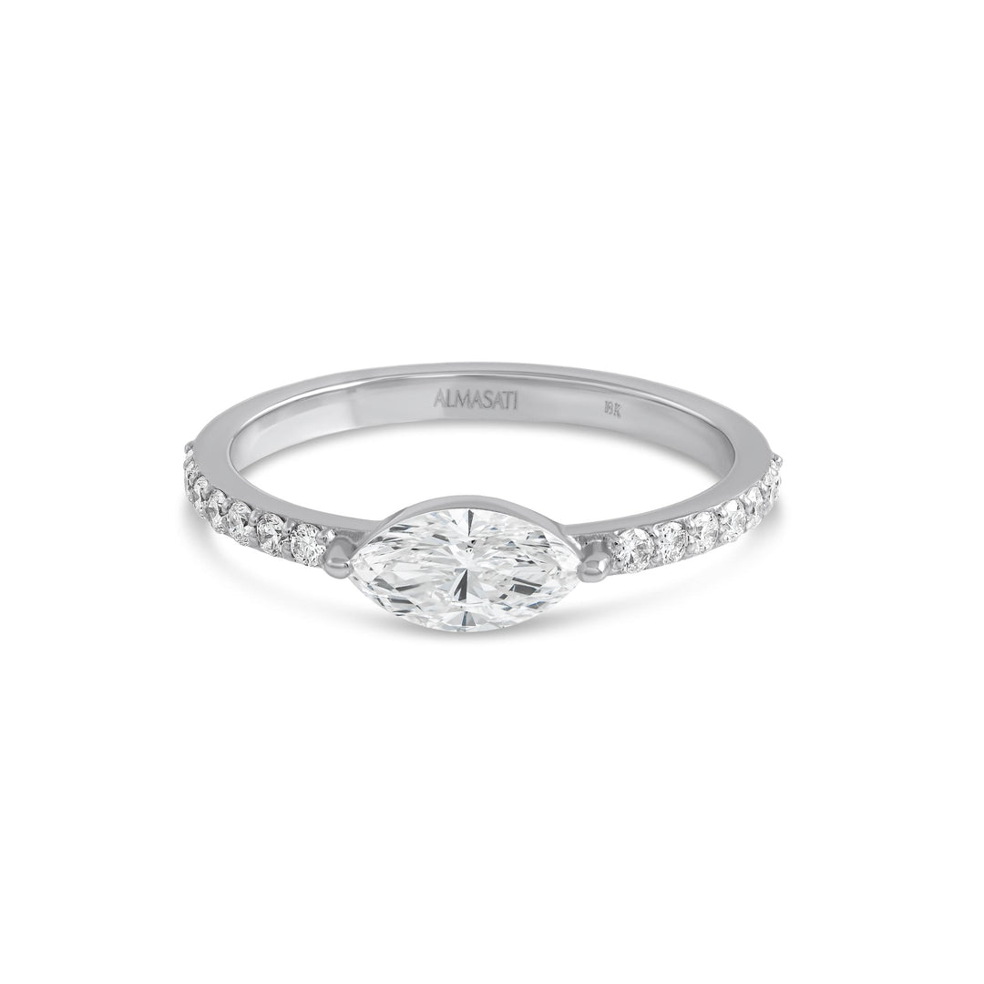 Horizantal Marquise Diamond Ring - HIBA JABER