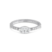 Horizantal Marquise Diamond Ring - HIBA JABER