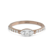 Horizantal Marquise Diamond Ring - HIBA JABER