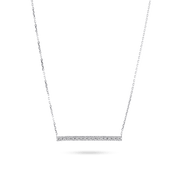 Horizontal Diamond Bar Necklace - HIBA JABER