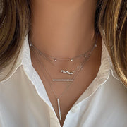 Horizontal Diamond Bar Necklace - HIBA JABER