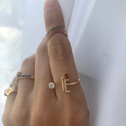 Infinity Band - Midi Ring Red - HIBA JABER