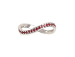 Load image into Gallery viewer, Infinity Band - Midi Ring Red Rubies - HIBA JABER
