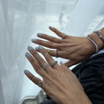 Load image into Gallery viewer, Infinity Band Ring - Rose Gold &amp; White Diamonds - HIBA JABER
