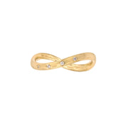 Infinity Band Ring with Love Diamonds - HIBA JABER
