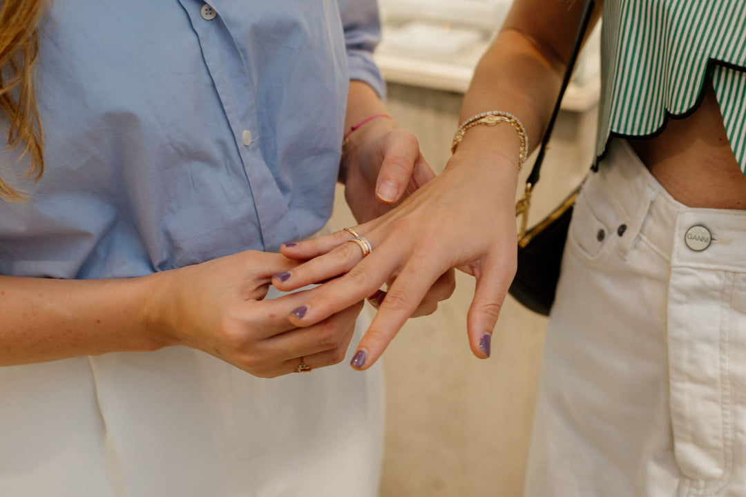 Infinity Band Ring with Pave Diamonds - HIBA JABER