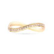 Infinity Band Ring with Pave Diamonds - HIBA JABER