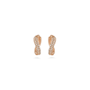 Infinity Bold Hoop Set - White Gold - HIBA JABER