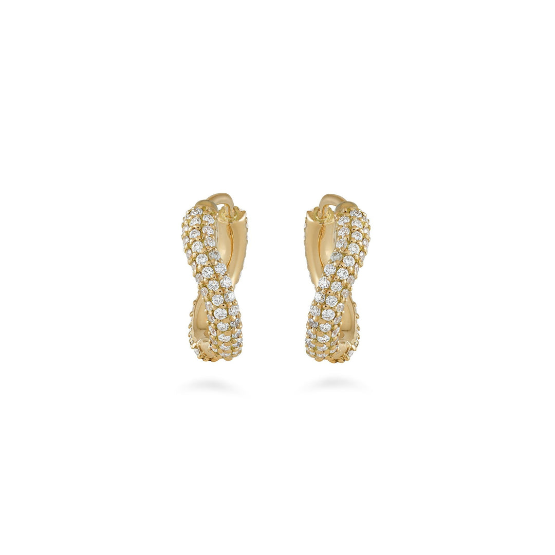 Infinity Bold Hoop Set - White Gold - HIBA JABER