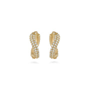 Infinity Bold Hoop Set - White Gold - HIBA JABER