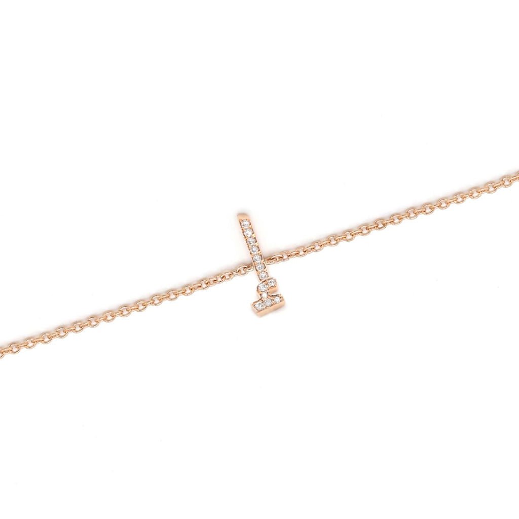 Initial Chain Bracelet Set In Diamonds - HIBA JABER