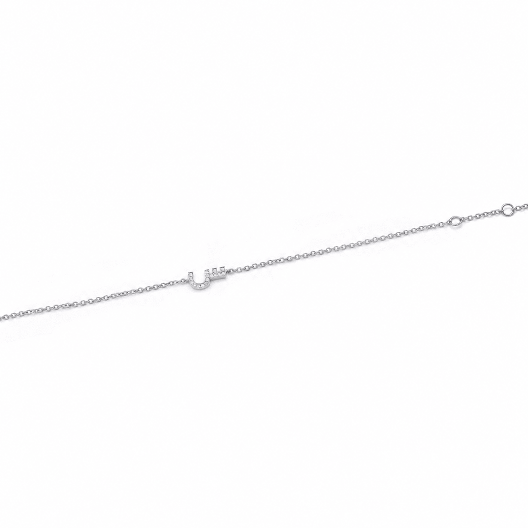 Initial Chain Bracelet Set In Diamonds - HIBA JABER
