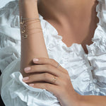 Load image into Gallery viewer, Initial Chain Bracelet Set In Diamonds - HIBA JABER
