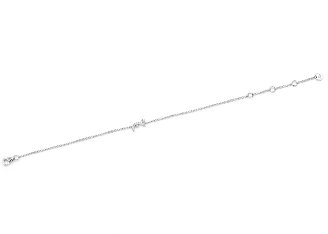 Initial Chain Bracelet Set In Diamonds - HIBA JABER