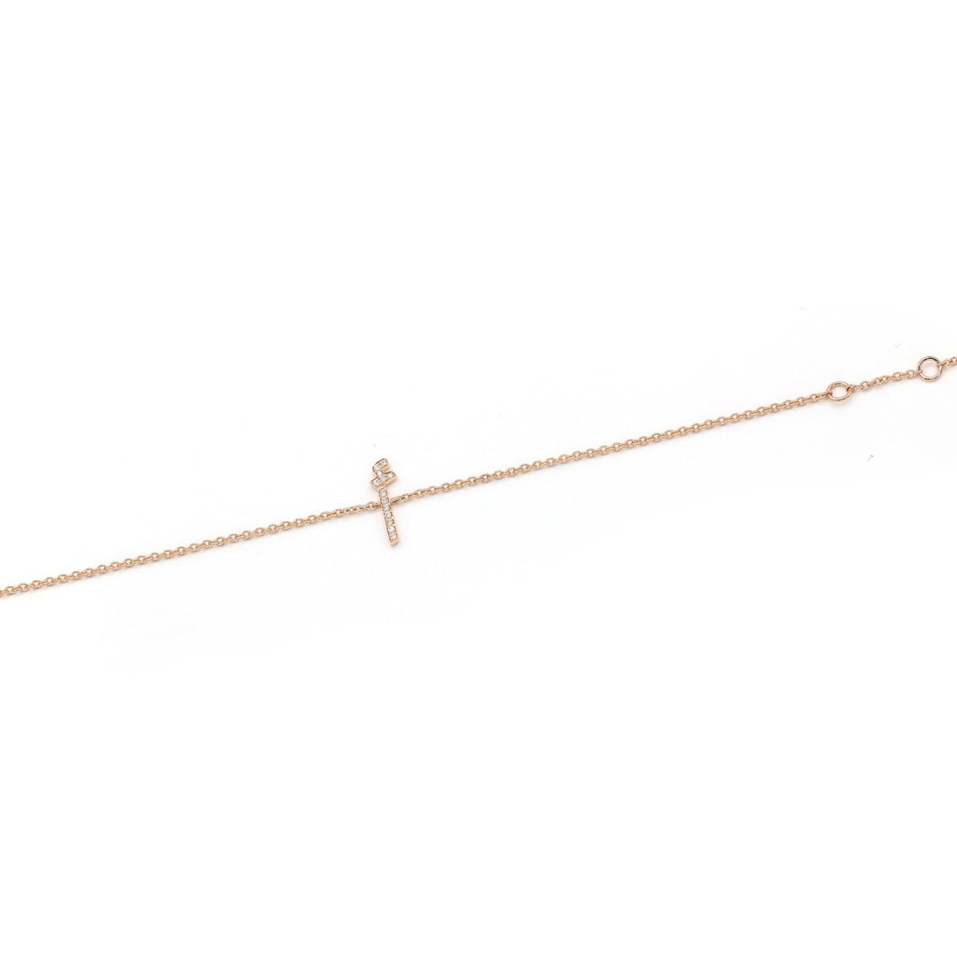 Initial Chain Bracelet Set In Diamonds - HIBA JABER
