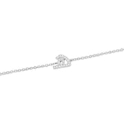 Initial Chain Bracelet Set In Diamonds - HIBA JABER