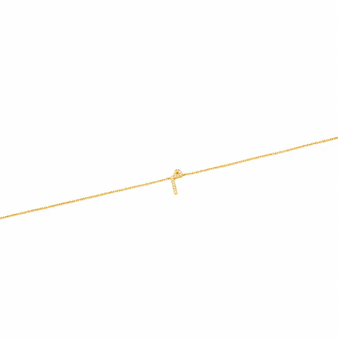 Initial Chain Bracelet Set In Diamonds - HIBA JABER