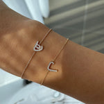 تحميل الصورة في عارض المعرض, Initial Chain Bracelet Set In Diamonds - HIBA JABER
