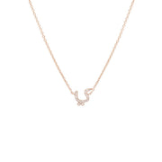 Initial Chain Necklace Set In Diamonds - HIBA JABER