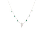 تحميل الصورة في عارض المعرض, Initial Emerald Droplet Necklace - Intertwined - HIBA JABER
