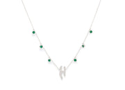 Initial Emerald Droplet Necklace - Intertwined - HIBA JABER