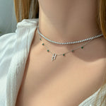 تحميل الصورة في عارض المعرض, Initial Emerald Droplet Necklace - Intertwined - HIBA JABER
