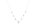 تحميل الصورة في عارض المعرض, Initial Emerald Droplet Necklace - Intertwined - HIBA JABER
