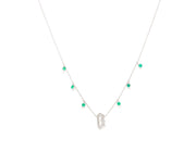 Initial Emerald Droplet Necklace - Intertwined - HIBA JABER