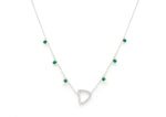 تحميل الصورة في عارض المعرض, Initial Emerald Droplet Necklace - Intertwined - HIBA JABER
