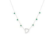 Initial Emerald Droplet Necklace - Intertwined - HIBA JABER