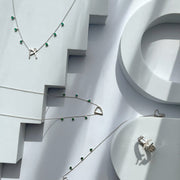 Initial Emerald Droplet Necklace - Intertwined - HIBA JABER
