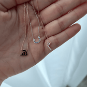 Initial Enamel Necklace - HIBA JABER