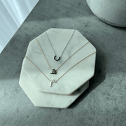Initial Enamel Necklace - HIBA JABER