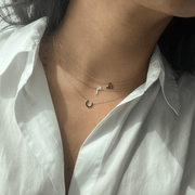 Initial Enamel Necklace - HIBA JABER