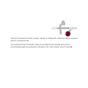 Initial Gemstone Open Ring - Ruby I Set in Diamonds - HIBA JABER