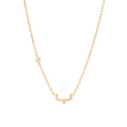 Initial Gold Necklace - With a diamond sparkle - HIBA JABER