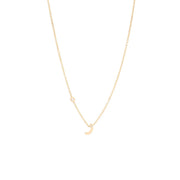 Initial Gold Necklace - With a diamond sparkle - HIBA JABER