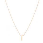 Initial Gold Necklace - With a diamond sparkle - HIBA JABER