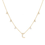 Load image into Gallery viewer, Initial Hanging Diamond Necklace - HIBA JABER