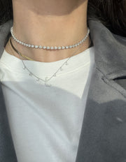 Initial Hanging Diamond Necklace - HIBA JABER