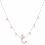 Load image into Gallery viewer, Initial Hanging Diamond Necklace - HIBA JABER