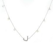 Initial Hanging Diamond Necklace - HIBA JABER