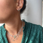 تحميل الصورة في عارض المعرض, Initial Hanging Diamond Necklace - Saudi National Day - HIBA JABER
