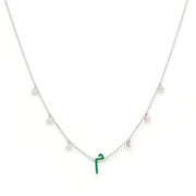 Initial Hanging Diamond Necklace - Saudi National Day - HIBA JABER