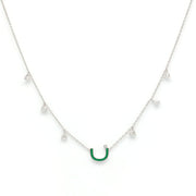 Initial Hanging Diamond Necklace - Saudi National Day - HIBA JABER