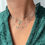 تحميل الصورة في عارض المعرض, Initial Hanging Diamond Necklace - Saudi National Day - HIBA JABER
