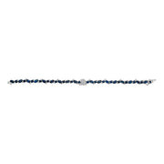 Initial Multi shape Sapphire Bracelet with Diamond drops - HIBA JABER